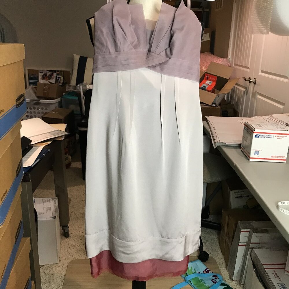 Women's Size 0 BCBG strapless lavender/gray Dress
